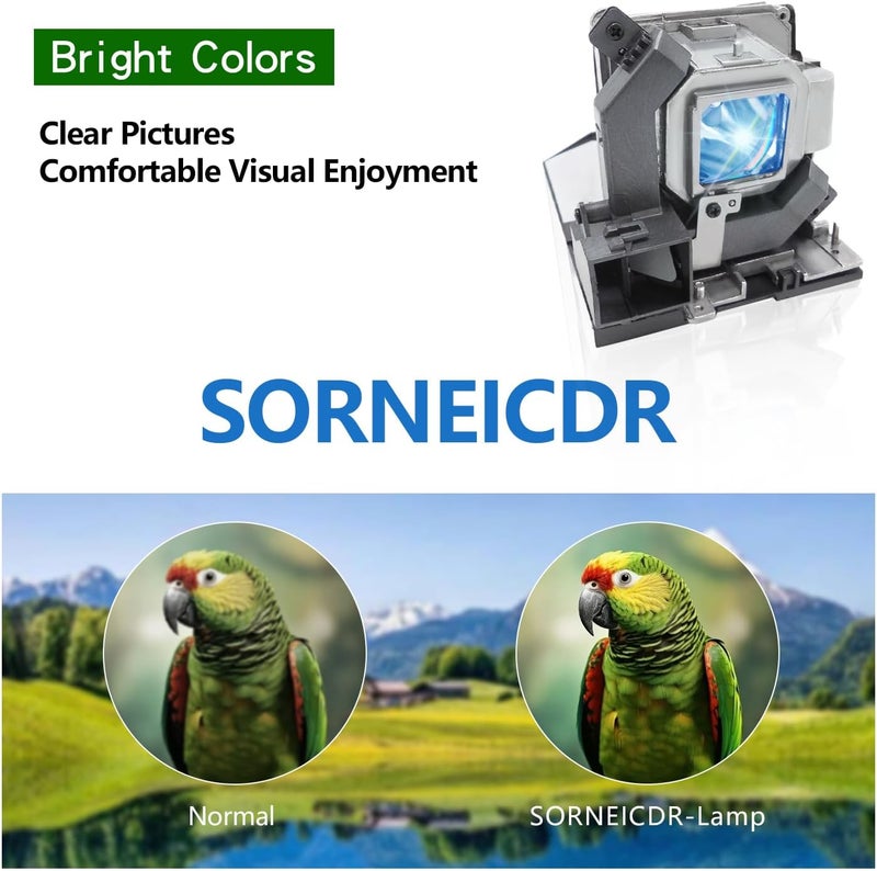 SORNEICDR مصباح بديل NP28LP/100013541 متوافق مع أجهزة العرض NEC M302WS M303WS M322W M322X M323W M323X، مع هيكل - Image 2